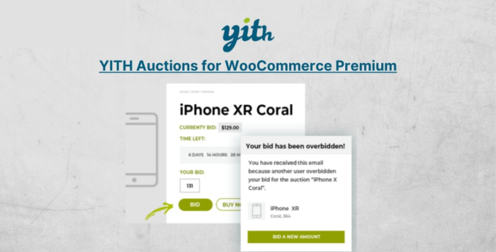 YITH Auctions For WooCommerce Premium Plugin